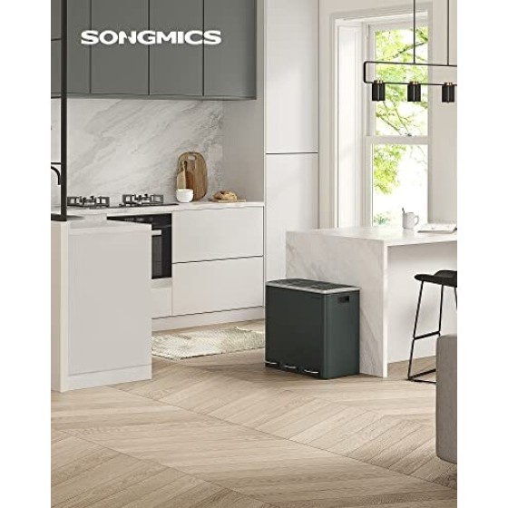 三分割ソフトクローズペダルリサイクルビン、簡単に清掃可能